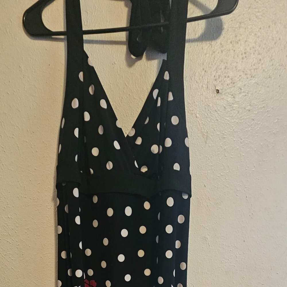Torrid Vintage Rare PinUp Polka Dot Floral Halter Dress Plus Size 18X